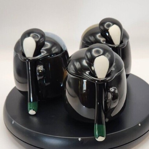 Lidded Ceramic Tea Cup Set with Spoon Holder & Zester