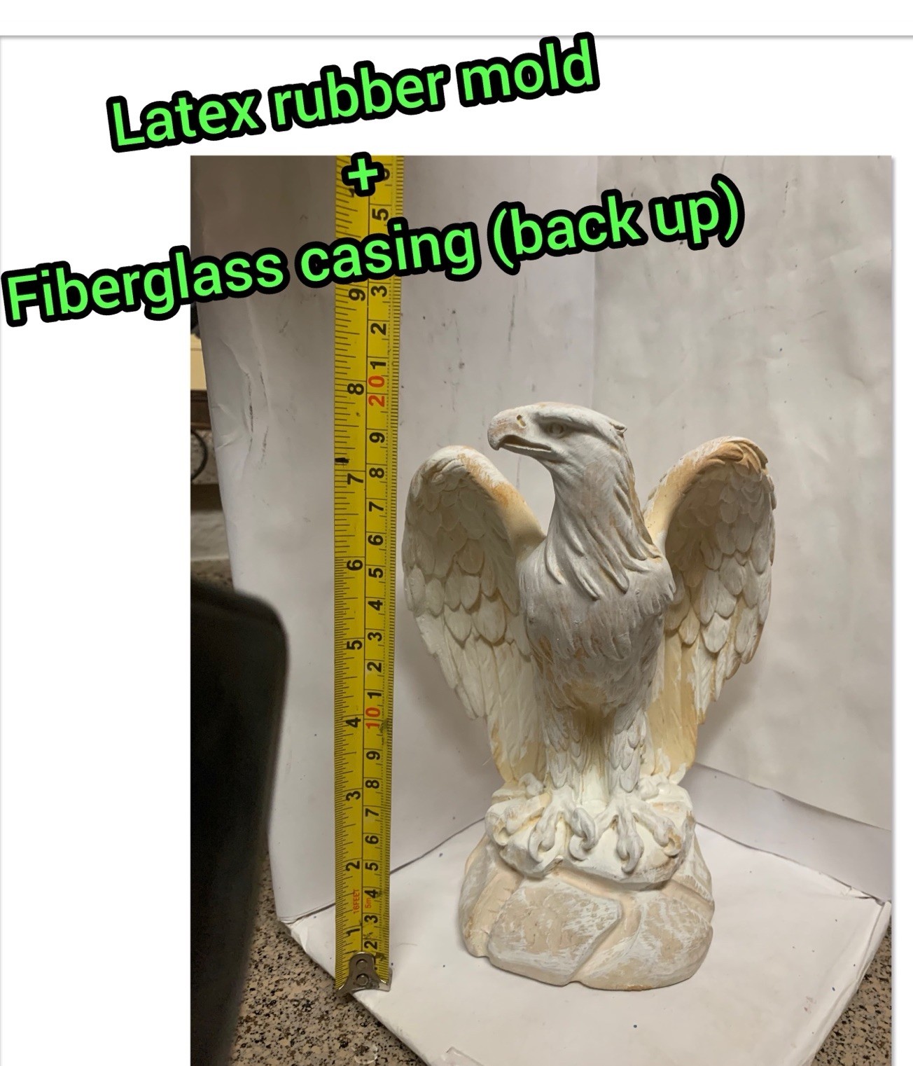 LATEX RUBBER MOLD + Fiberglass Glass Casing Of An  Eagle, Bird YKM-L5118A