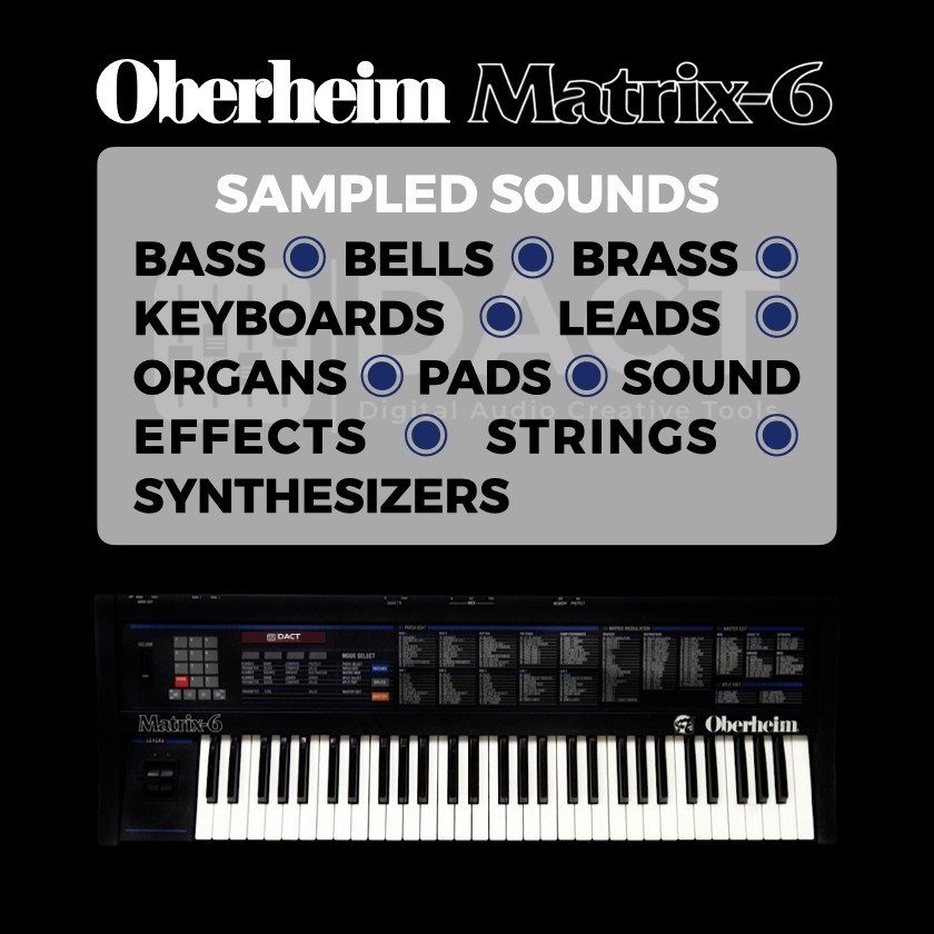 Oberheim Matrix-6 Synthesizer Sample Library (1,700 Samples) - Instant Access