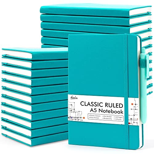 24 Pack Journal Notebook for Work,  Business Notebook Bulk 24 Pack emerald