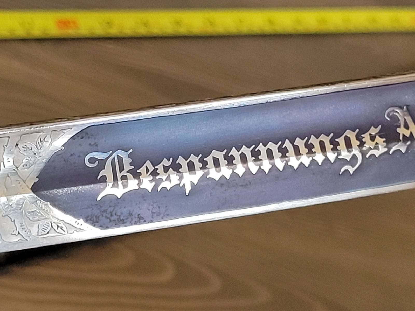 WWI German Presentation Artillery Officer's Sword, Rose Motif