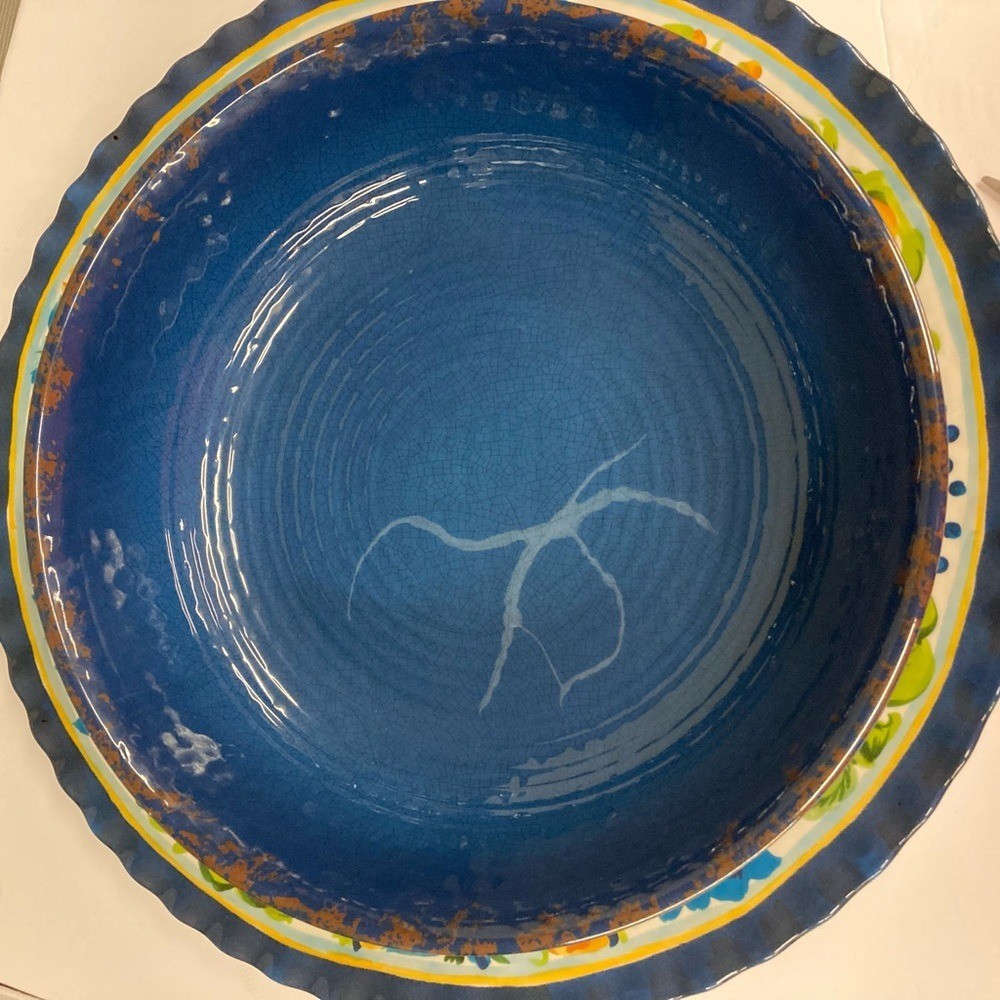Rustic Serveware Set - Blue Melamine