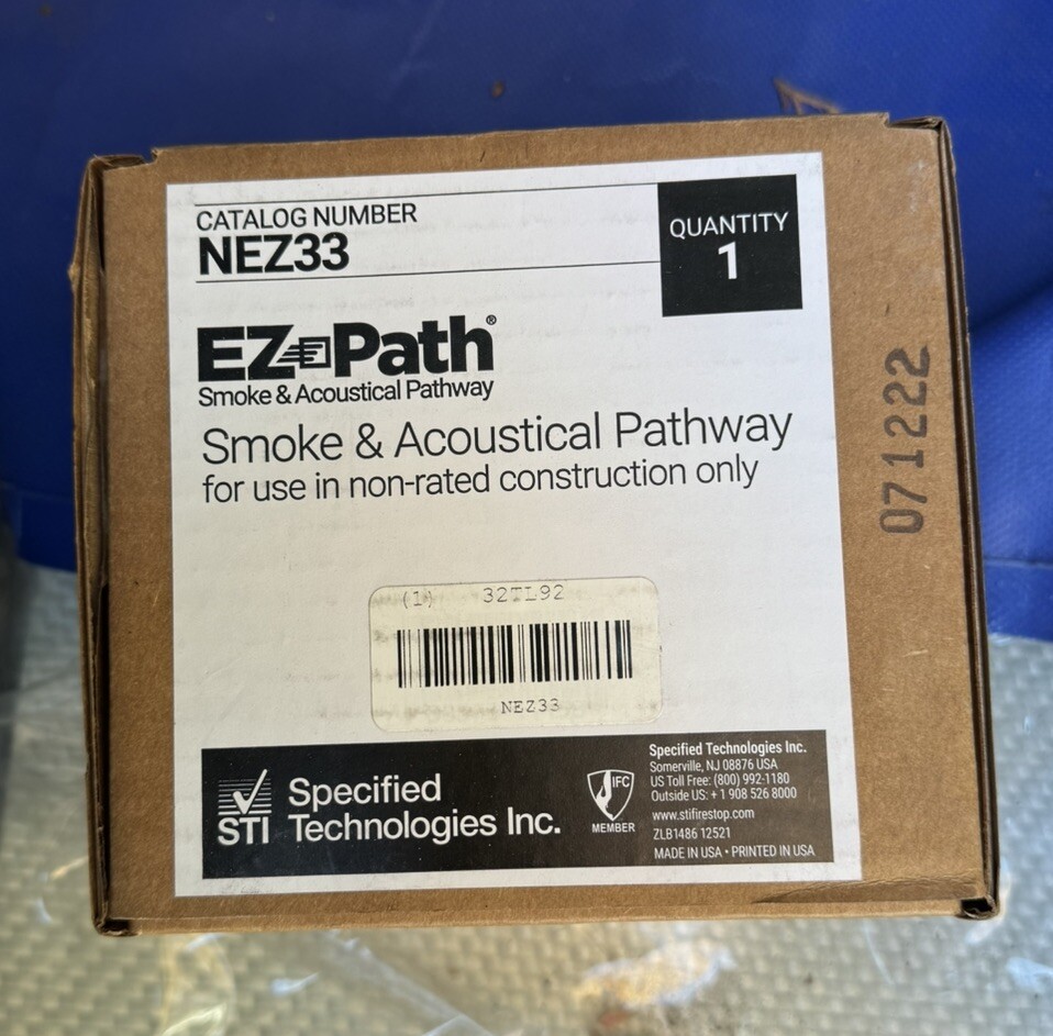 EZ-PATH NEZ33 Smoke and Acoustical Pathway