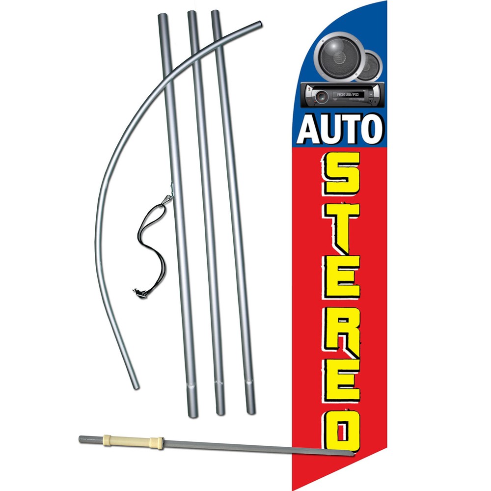 Auto Stereo Swooper Flag Kit