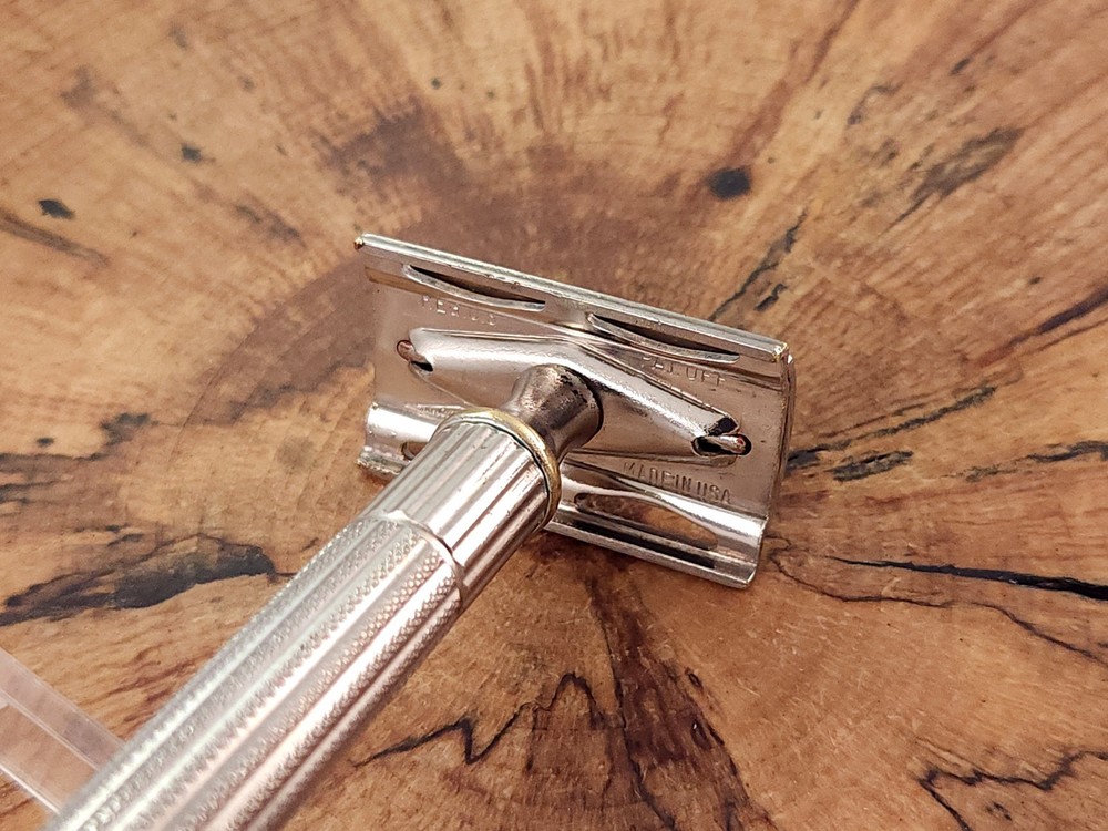 Gillette Fat Handle Tech Vintage Double Edge Safety Razor