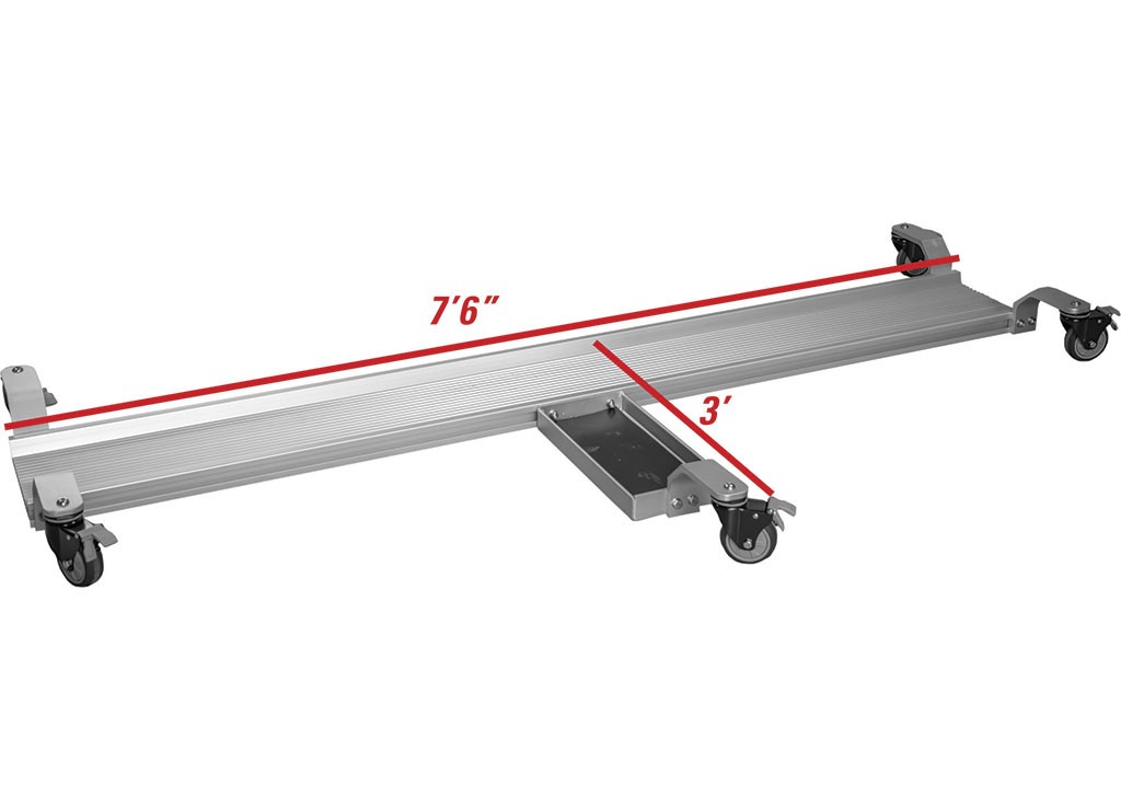Extreme Max 5001.6515 Pro Series Aluminum Motorcycle Dolly 1500lb 80" x 9" Track