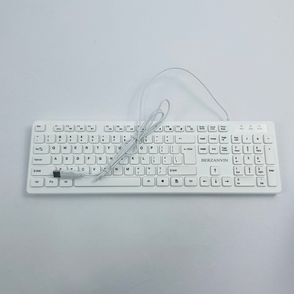 BERZANVIN Wired Keyboard, Computer Peripherals, Full-Size, Compatible with PC