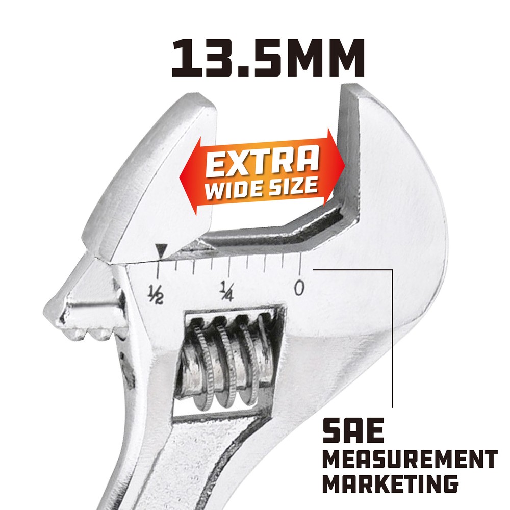 Powerbuilt 4 Inch Adjustable Wrench - 944039