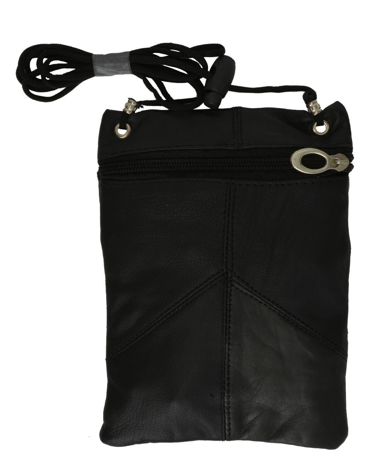 Marshal Brand New PASSPORT Leather ID Holder Neck Travel Pouch Wallet/ Black