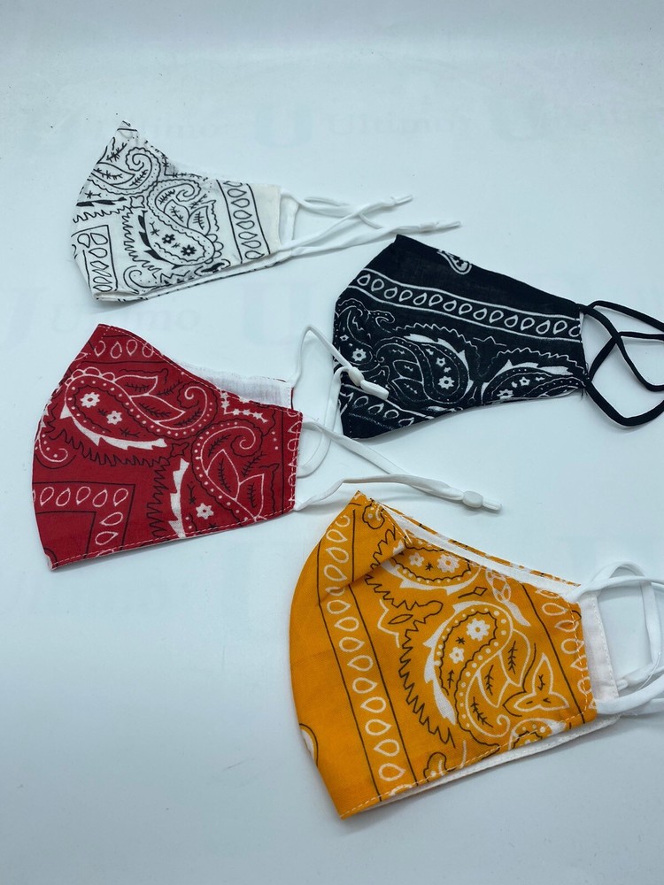 Face Mask 100% Cotton Lavable Paliacate 4 Pc