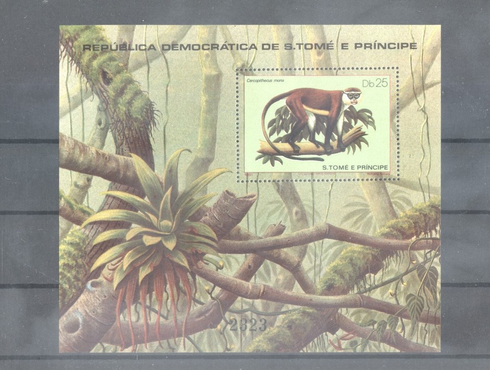 (703984) Monkey, Pigeon, Sao Tome e Principe