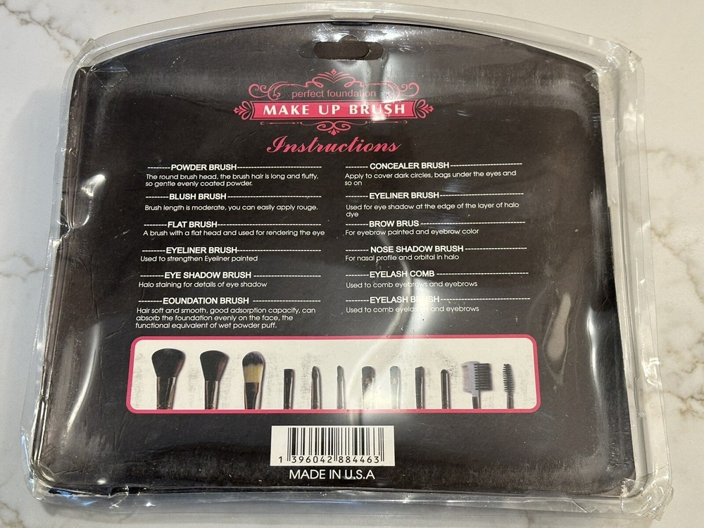 12pc Perfect Foundation Makeup Brush Set