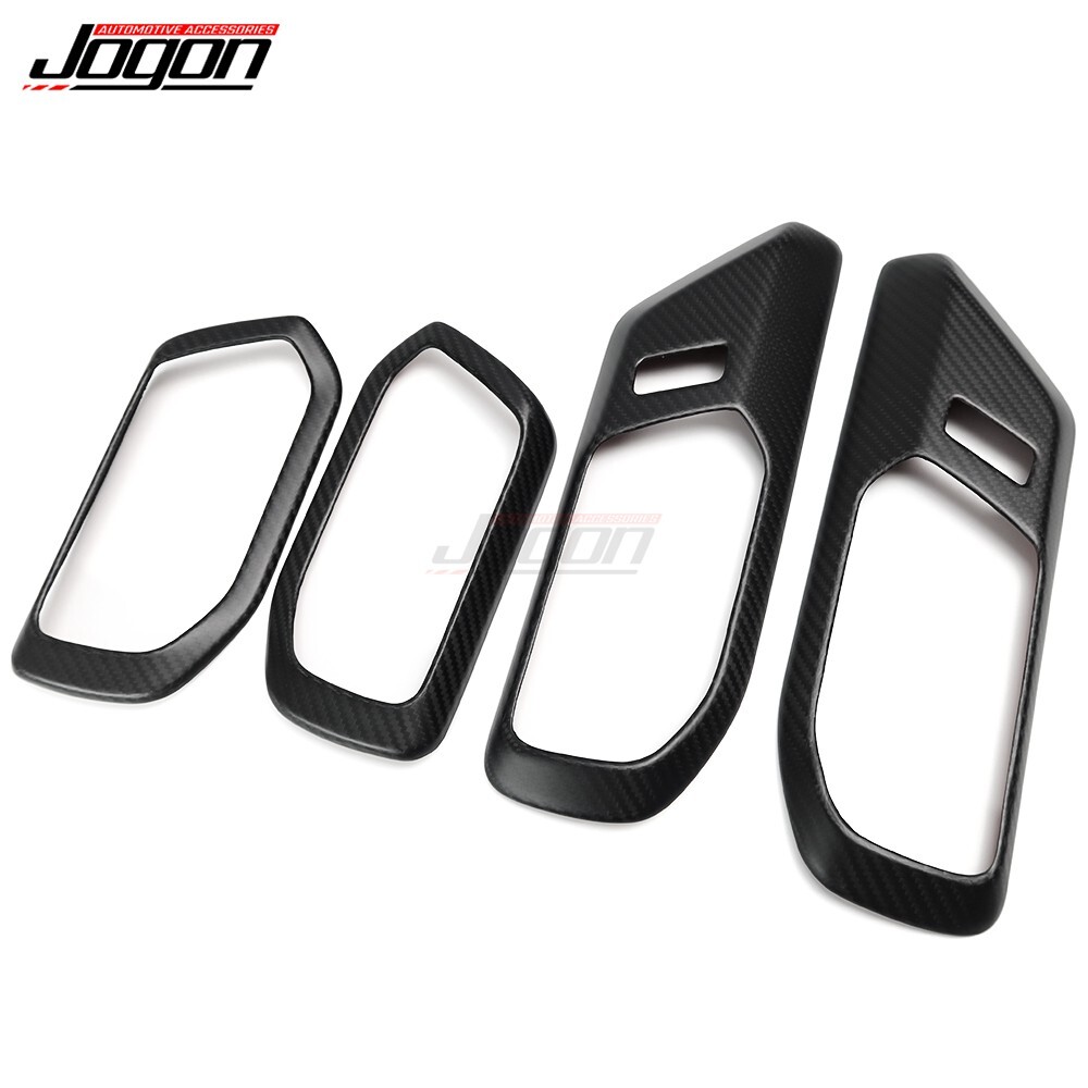 Real Matte Carbon Inner Door Bowl Handle Trim Panel For Ford Bronco 2021+ Raptor