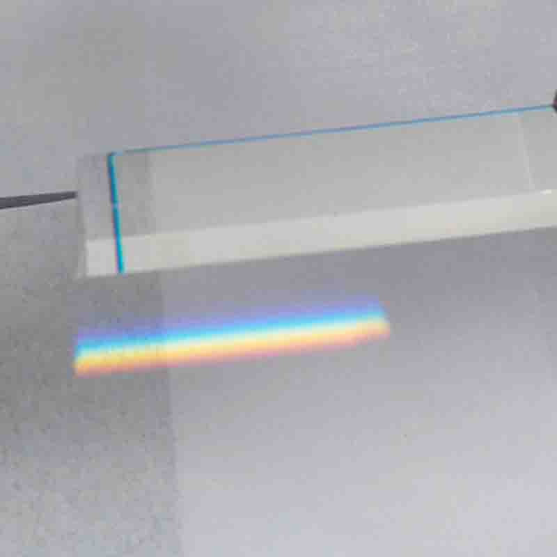 1x Optical Crystal Glass Triangular Photography Prism Light Spectrum Physics Aid