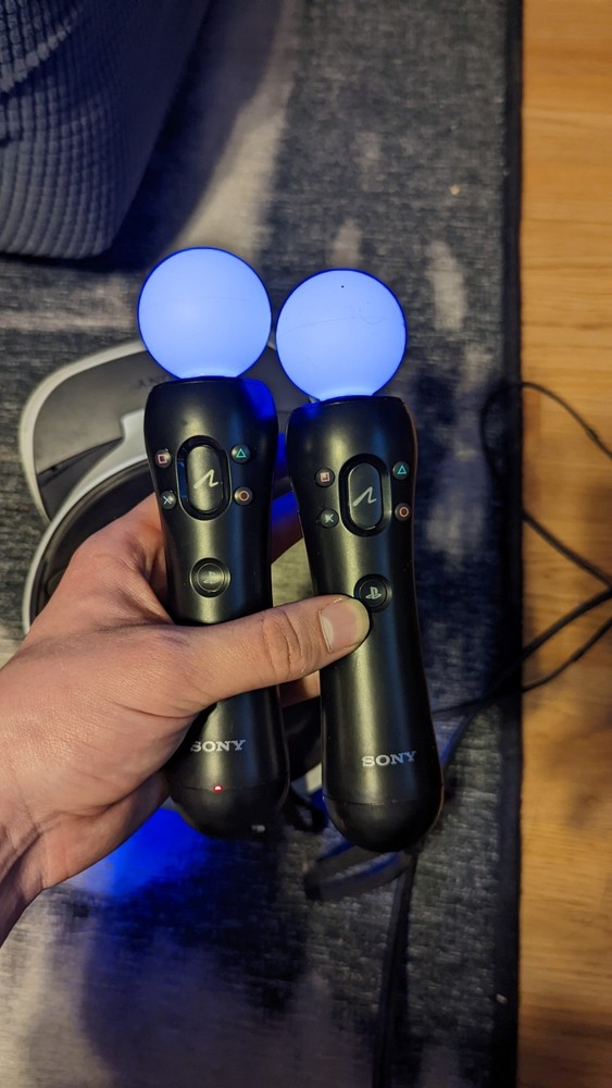 Sony PlayStation VR Headset with Camera, Controllers, and Stand (Tested Working)