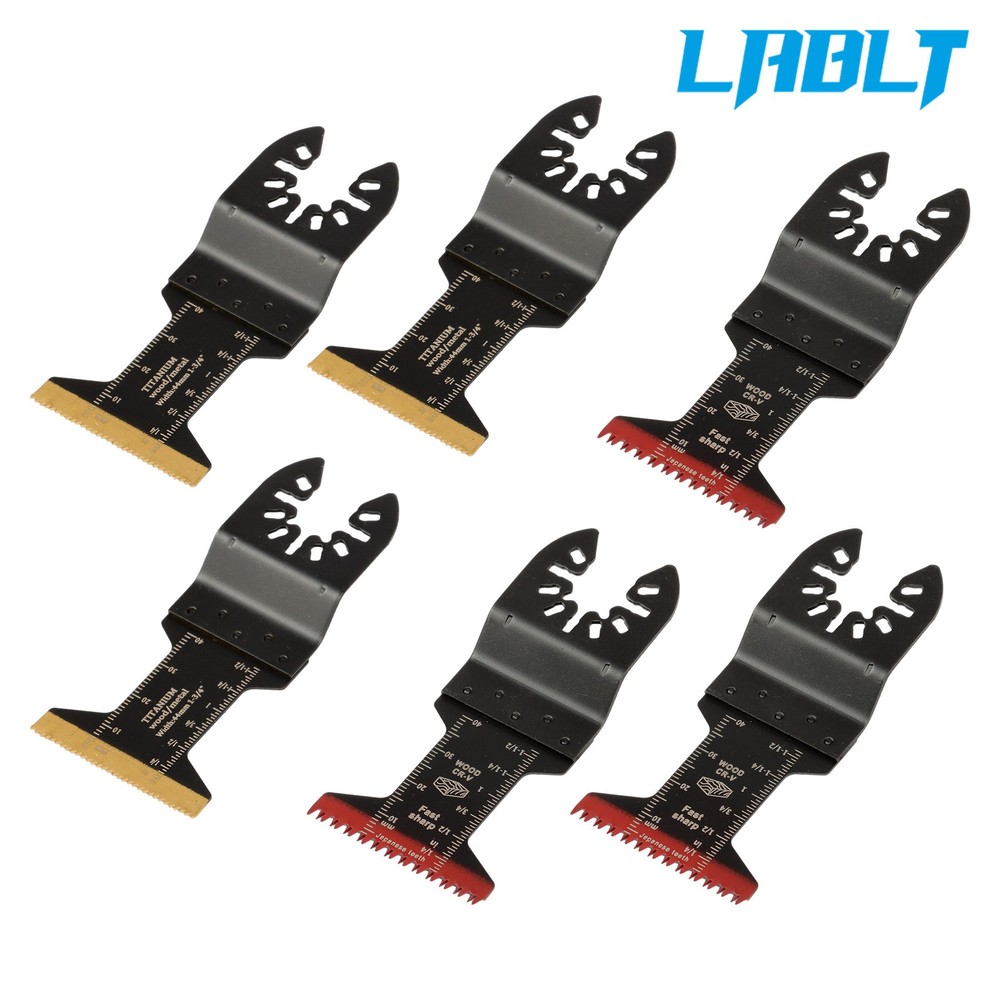 LABLT 35PCS Multitool Blades Titanium Oscillating Tool Quick Saw Blades