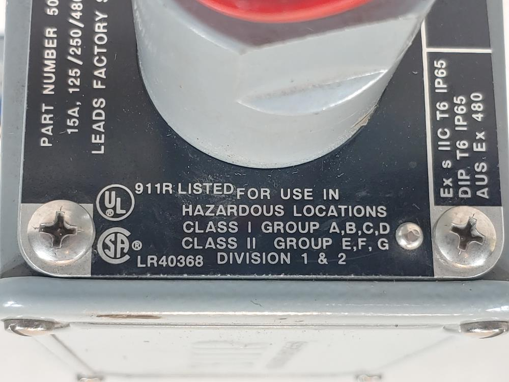 Sor Static O-Ring Pressure Switch 5BA-KB5-N3-C2A-TT