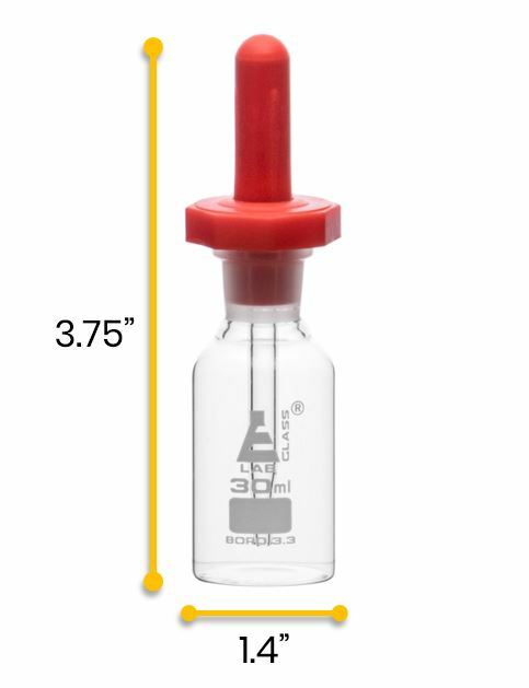 Dropping Bottle, 30ml (1oz) - Borosilicate 3.3 Glass - Eisco Labs