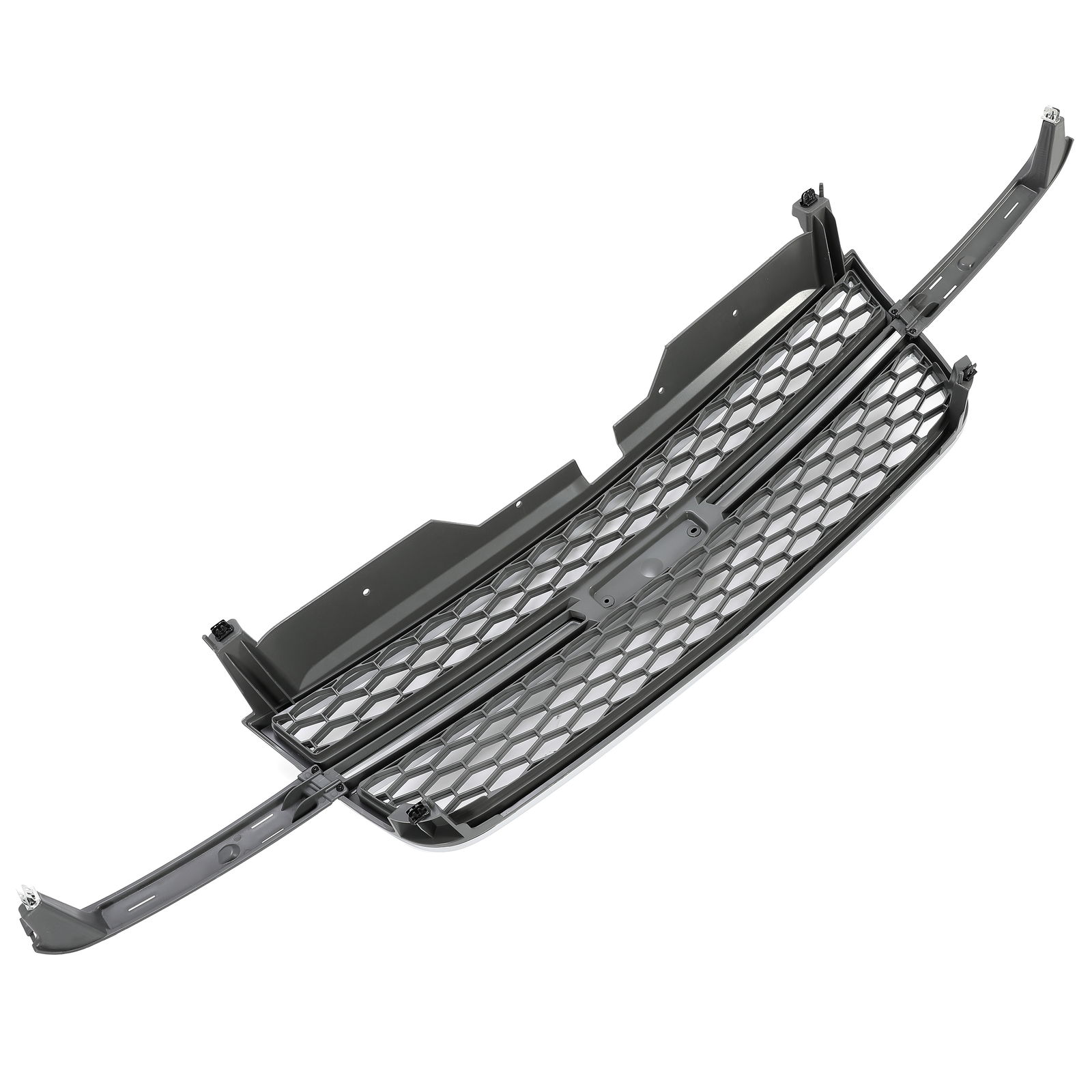 Honeycomb Grille for 03-07 Silverado 1500 2500 3500 Pickup Chrome & Gray