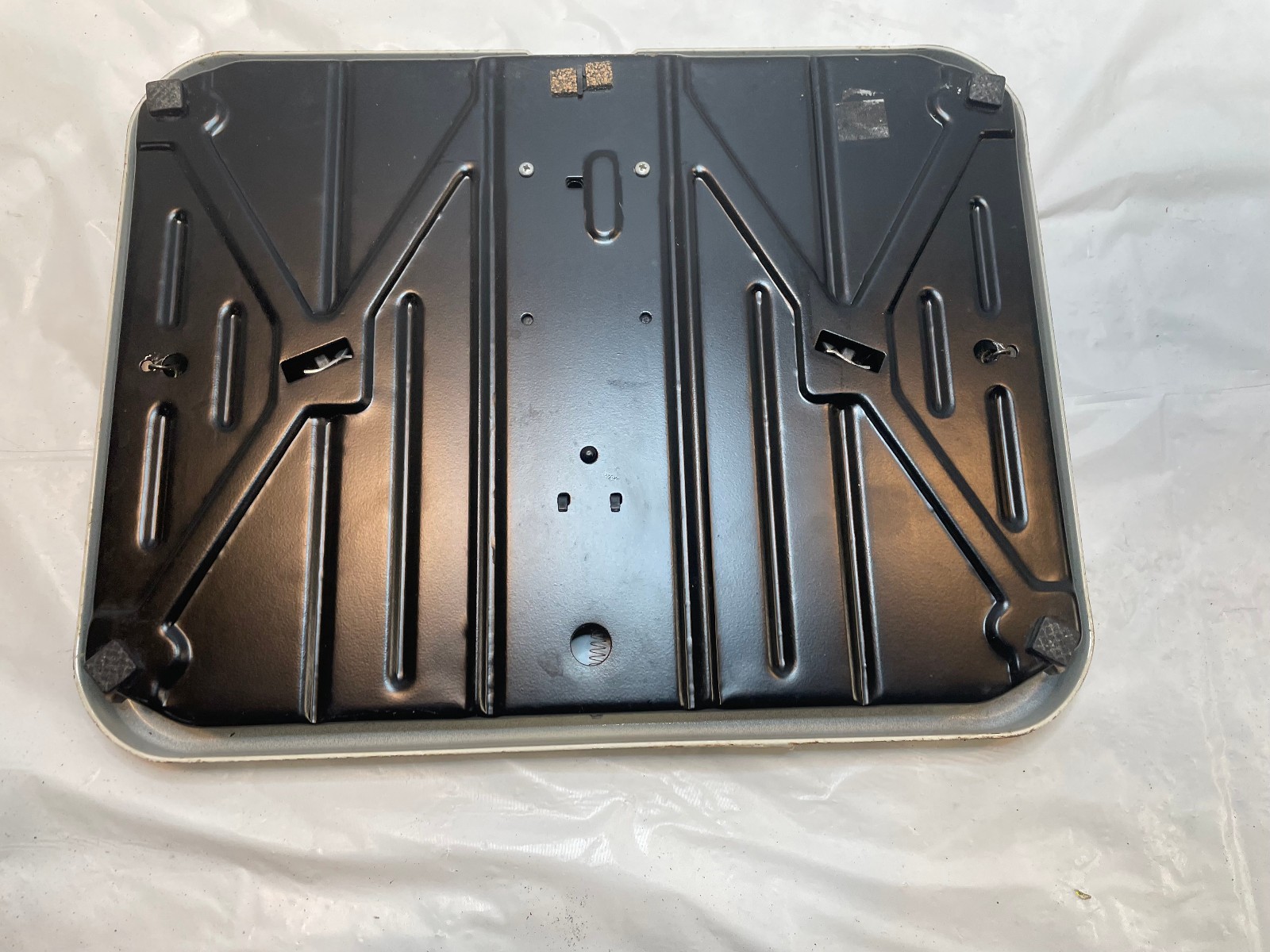 Vintage Sunbeam Bathroom Floor Scale Rattan Woven Pattern Mechanical 260 lbs