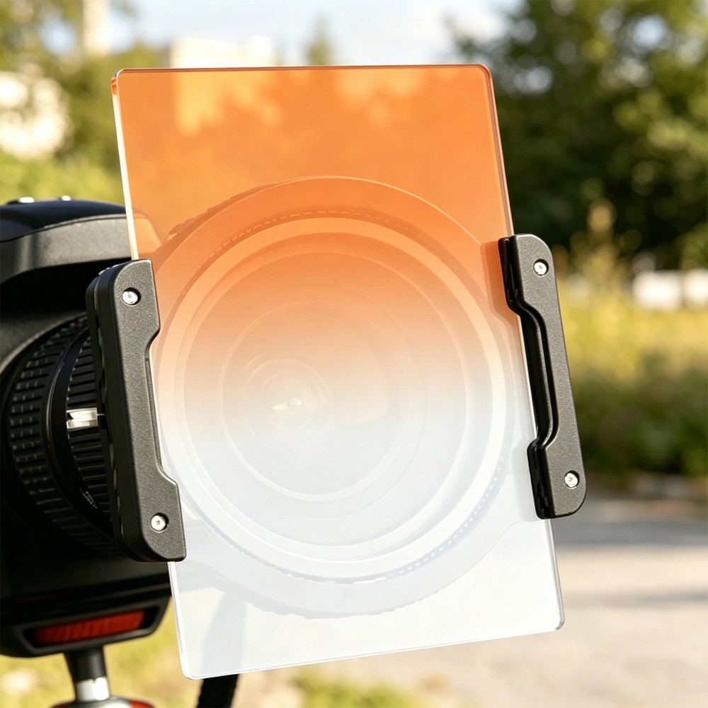 2Pcs ND2/ND4 Reverse GND Filter Graduated Neutral Density Lens Filter, Gray