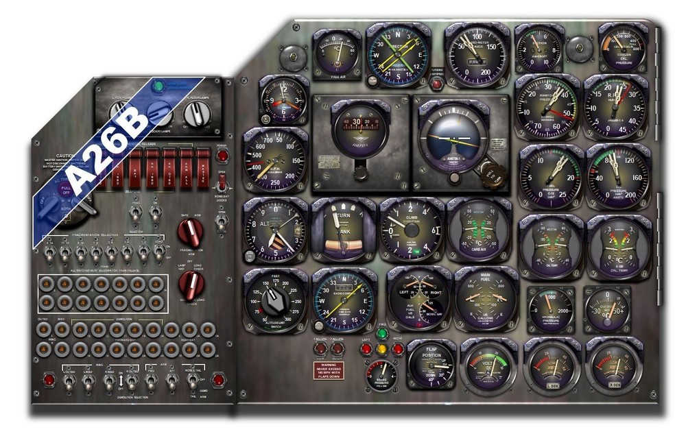 A26 INVADER COCKPIT instrument panel CDkit