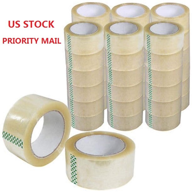 Clear Tape 110 Yards Per Roll  for Moving /Packaging /Shipping  6 12 18 36 rolls