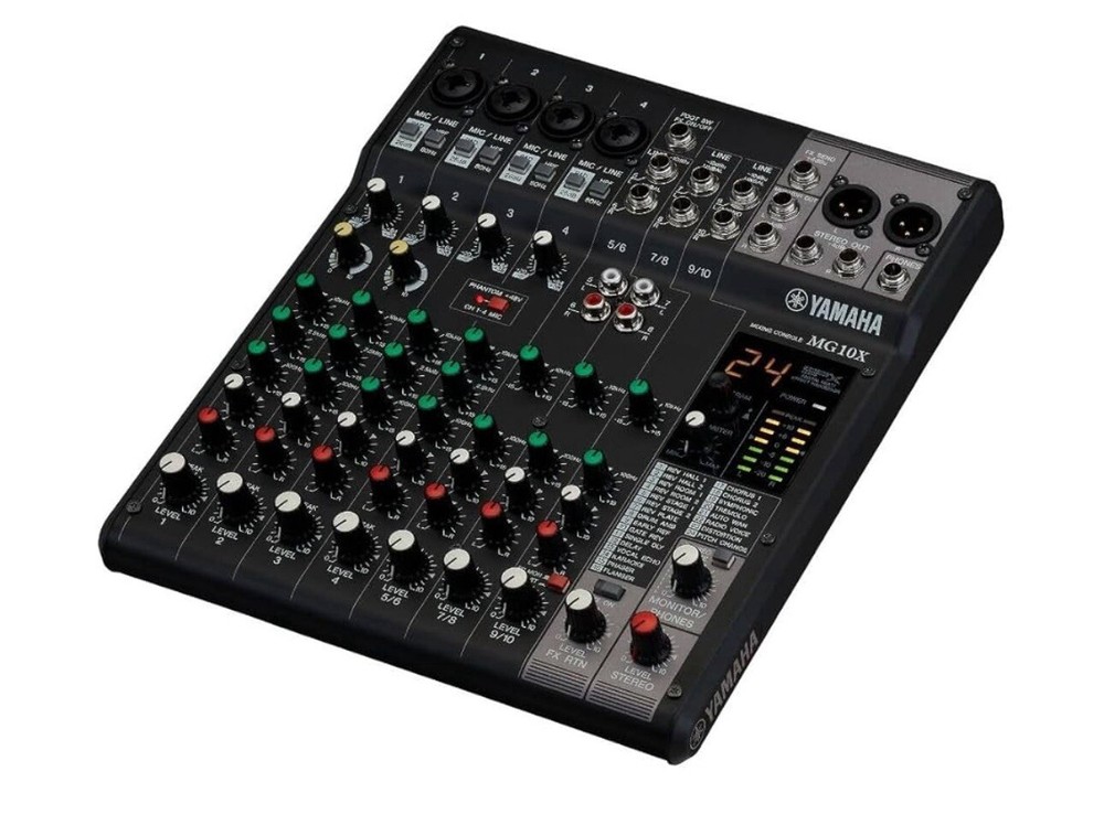 Yamaha Mixer-Unpowered, Multicolored, 10-Input (MG10X CV)