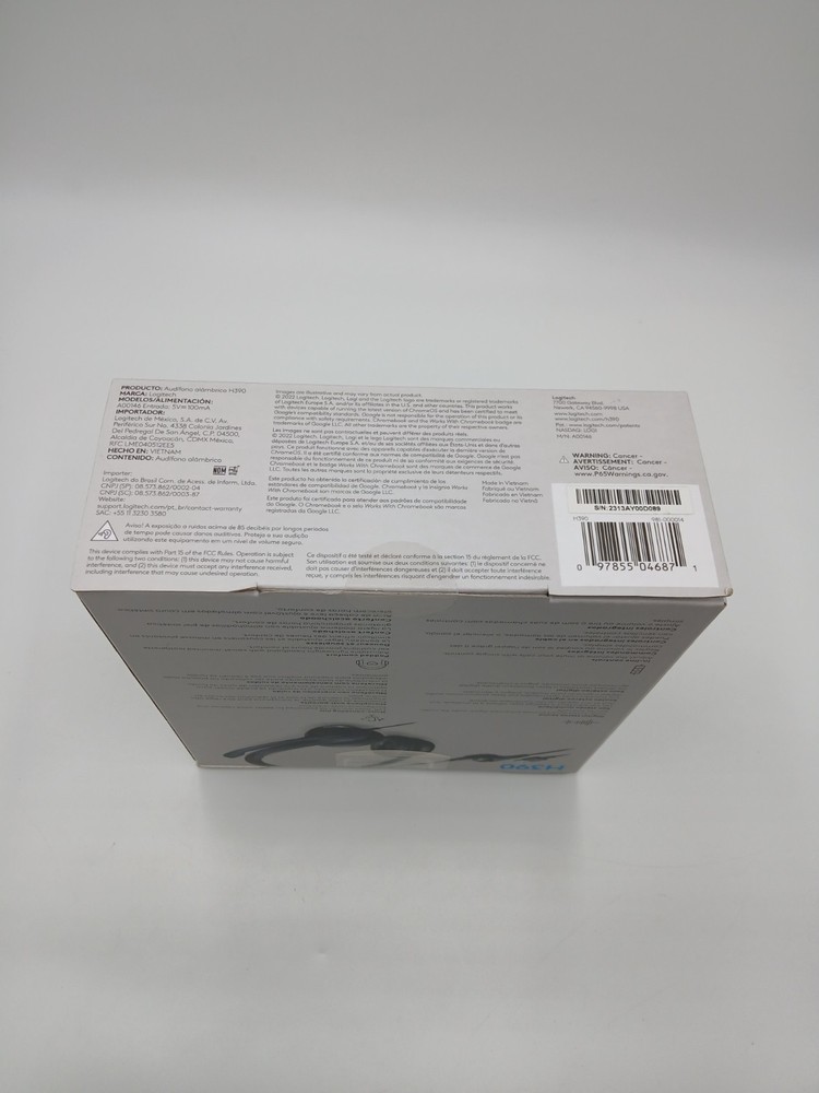 Logitech H390 Headset Wired USB-A Computer Headset Black Noise Cancel Mic NEW