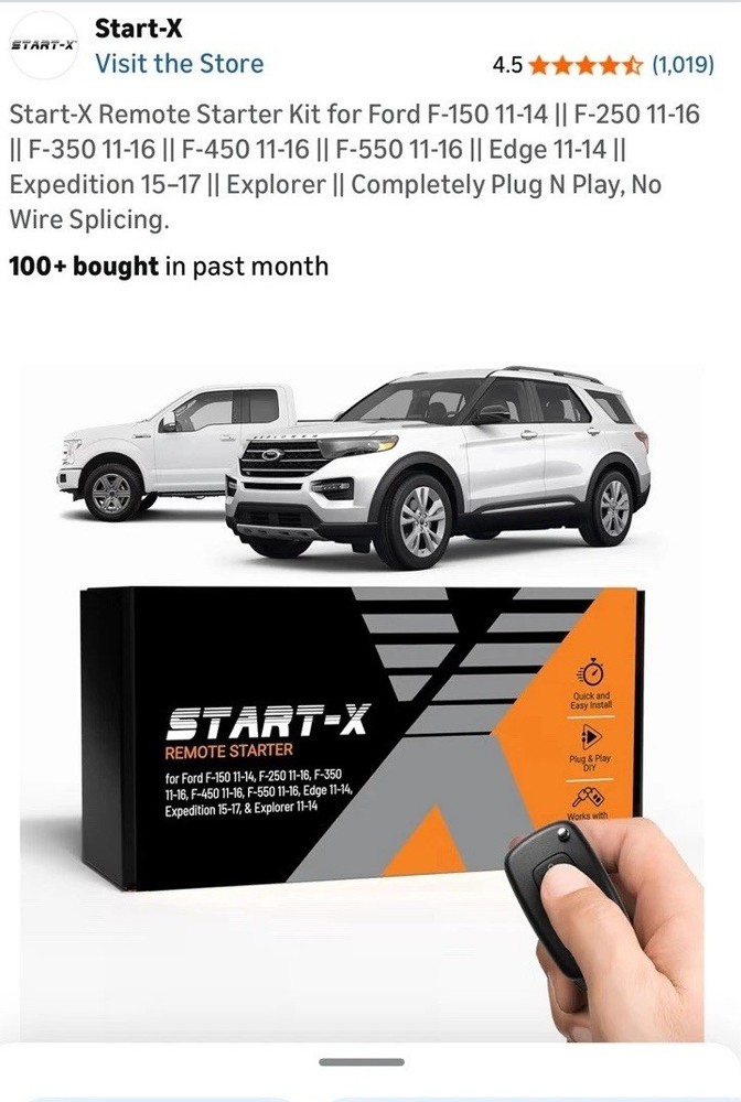 Start-X Remote Starter for Select Ford models