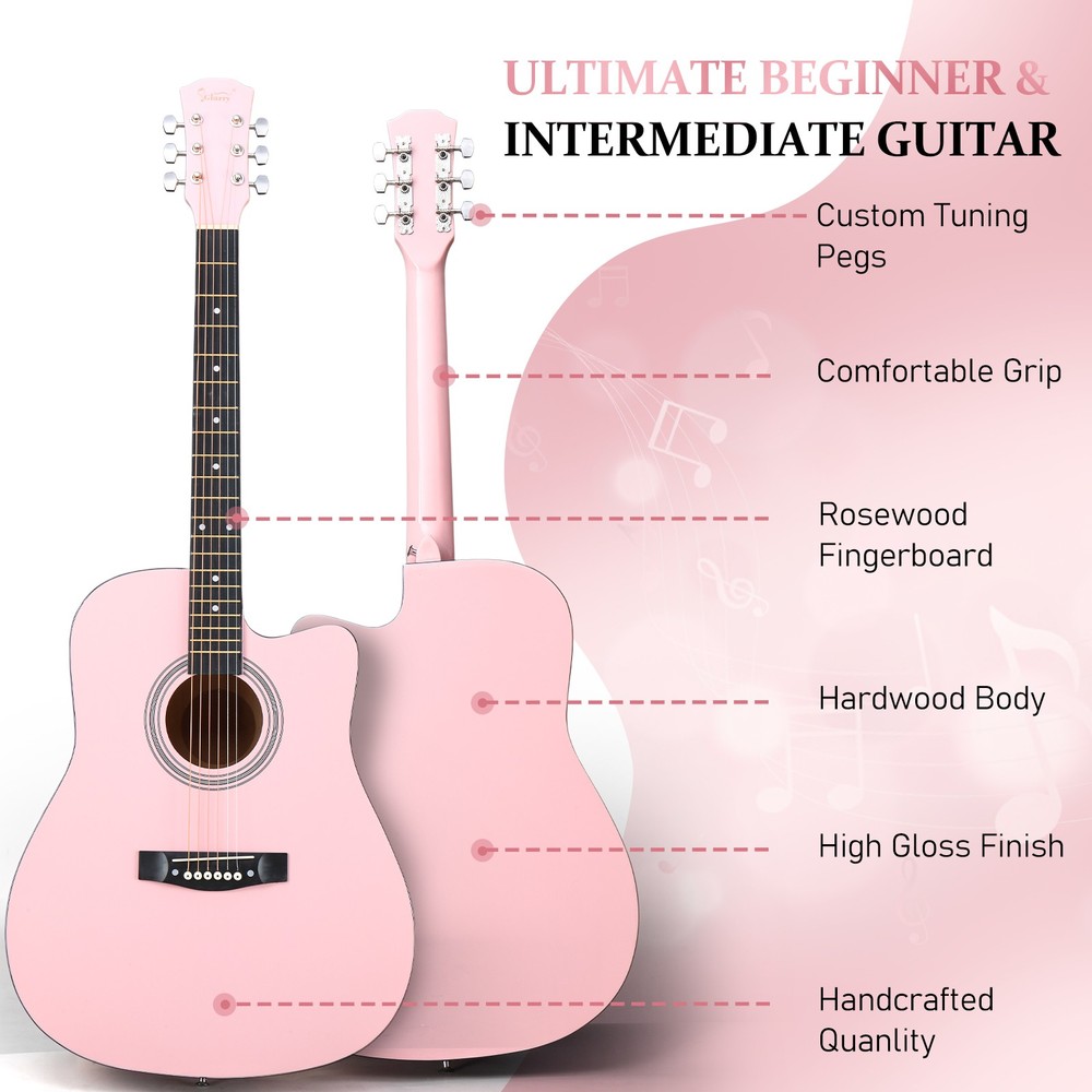 41-inch Beginner Acoustic Guitar Package - Starter Bundle Kit & Accessories