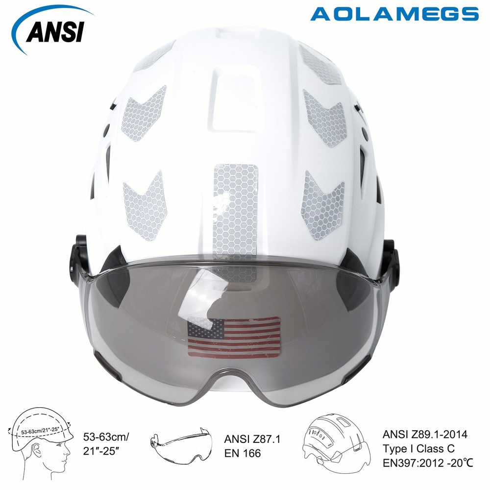 Safety Helmets with Visor Hard Hat with Goggles Rescue Construction Working Cap