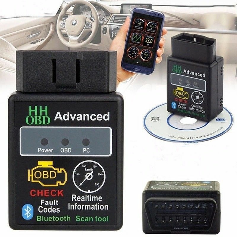 Scanner Diagnosi Check Auto Diagnostica Bluetooth per Android ELM327 OBD2 OBDII