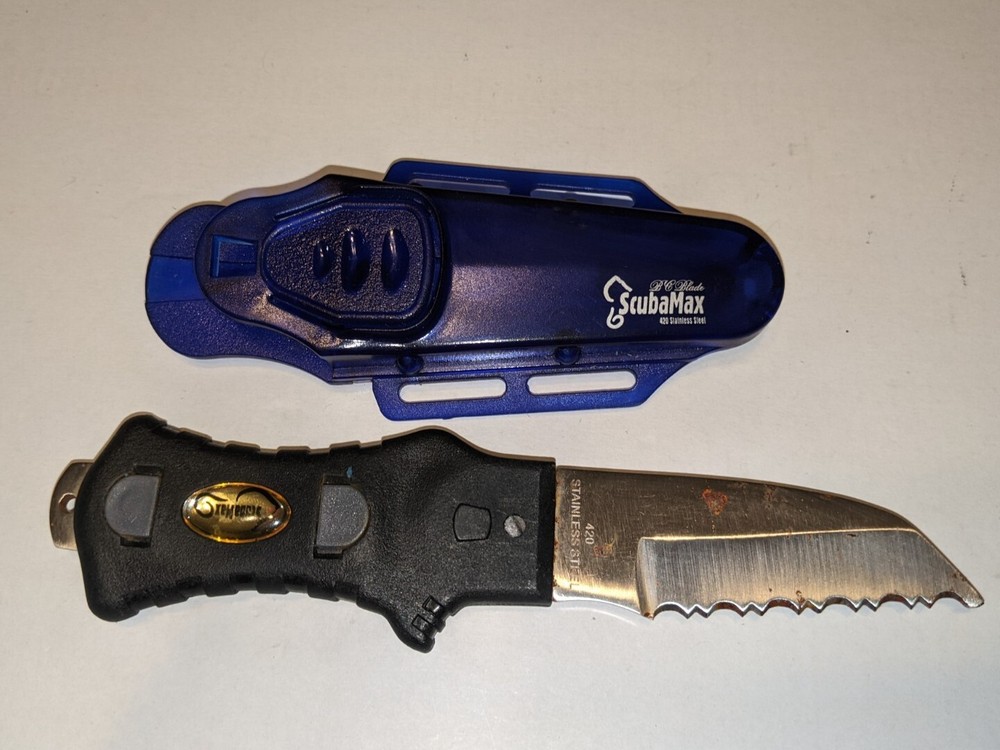 Scuba Max  420SS Rounded Tip Scuba Knife USED