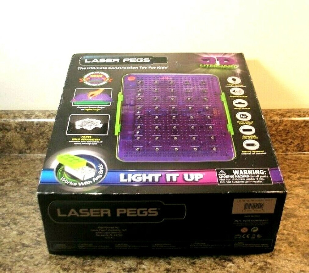 3D Liteboard Sound Activated Power Base & Storage Bin NEW