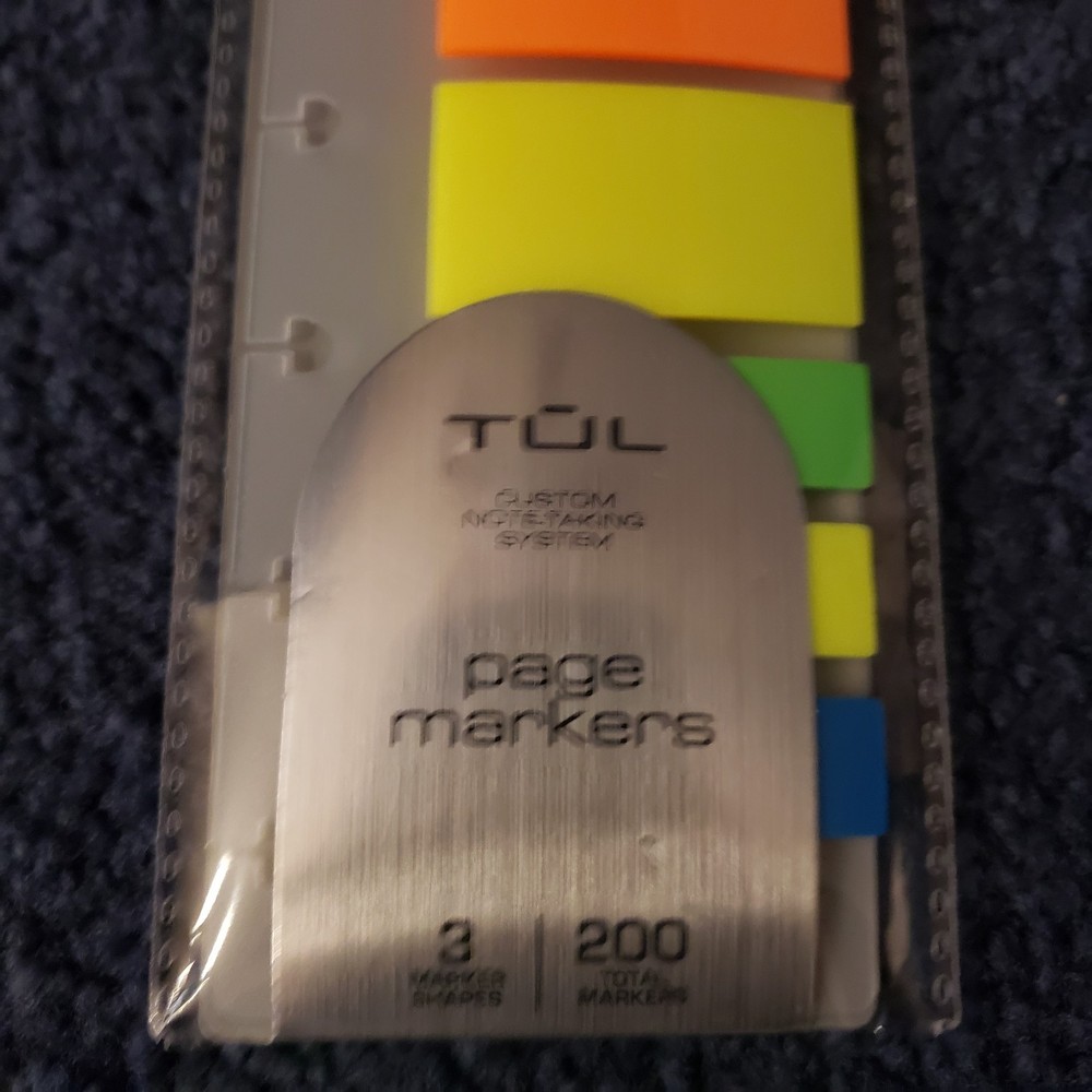 TUL Junior Size Note-taking System Tab Task Pad Markers