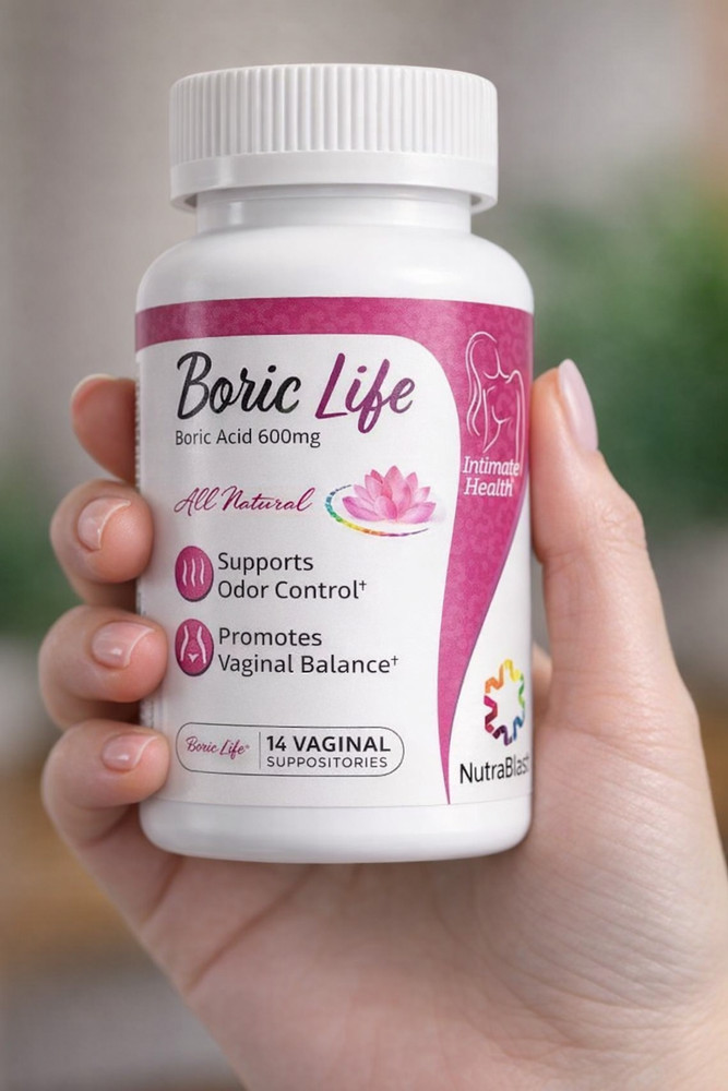 NutraBlast Boric Acid 14ct Suppositories - Boric Life pH & Odor Control Support