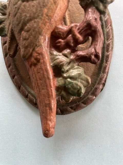 Vintage Cast Iron Parrot Door Knocker