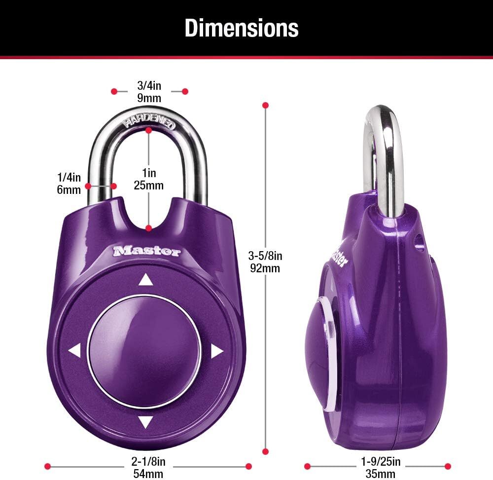 Master Lock Speed Dial Resettable Combination 1500iD Directional Movement- 1 Ct