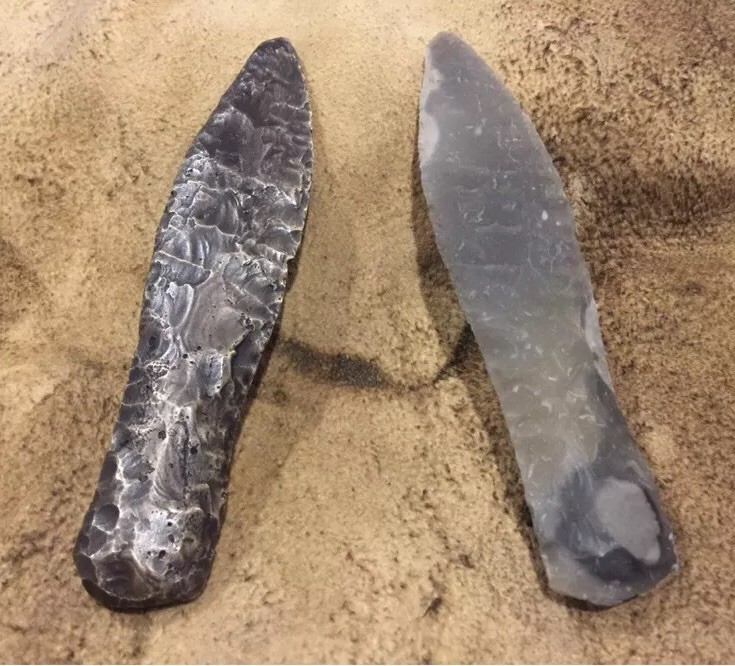 Real Danish Dagger and A Bronze Copy