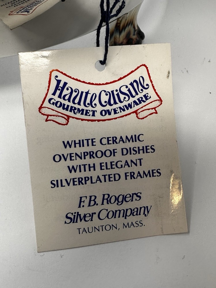 VTG FB Rogers Silver Plated Footed Casserole Dish w/Ceramic Insert