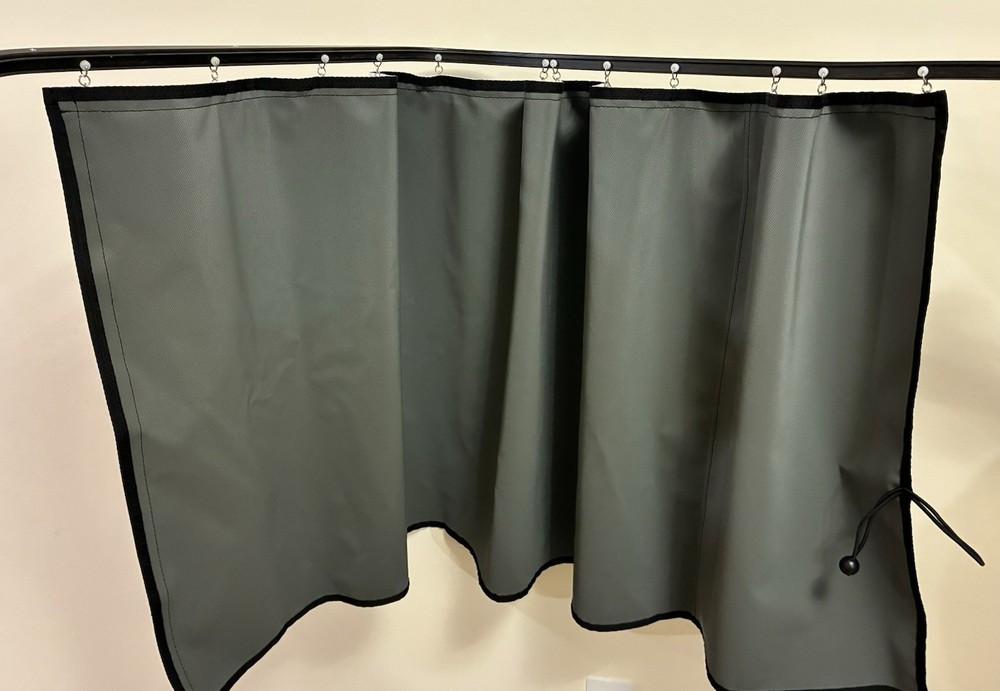 Freightliner Classic FLD Windshield Curtains. New. Grey