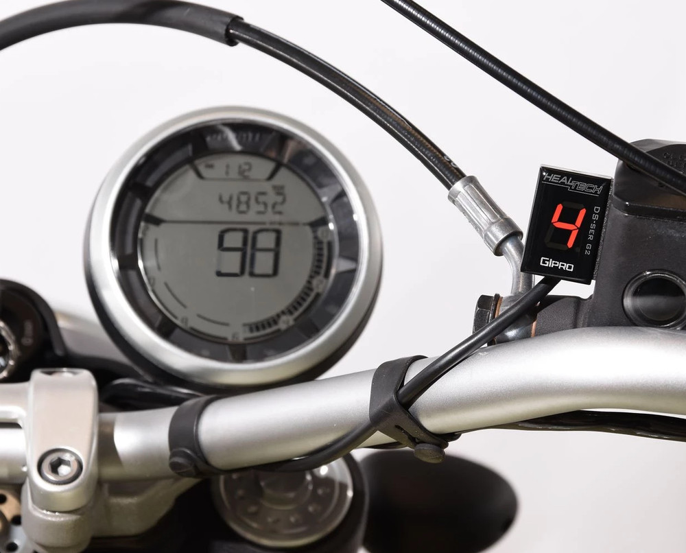 Healtech Gear Position Indicator for Ducati Scrambler 400 2016 2017 RED