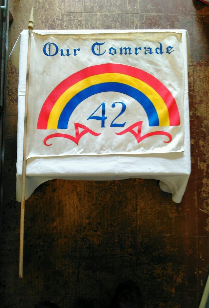 WW1 US Army 42nd Infantry Rainbow Division Flag 'Our Comrade'