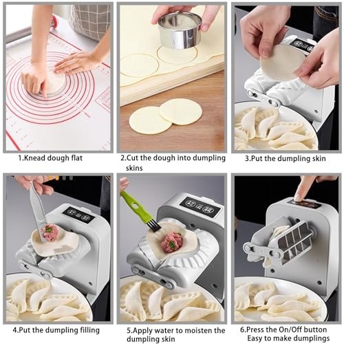 Automatic Electric Dumpling Maker Machine, Removable Empanada Press & Tools, Qui