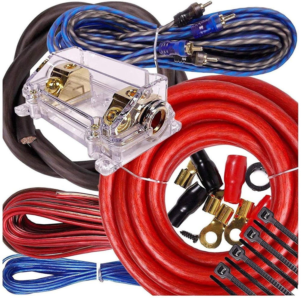 Gravity Audio E7500.1D Warzone 7500W Car Amplifier + Wiring Kit Bundle