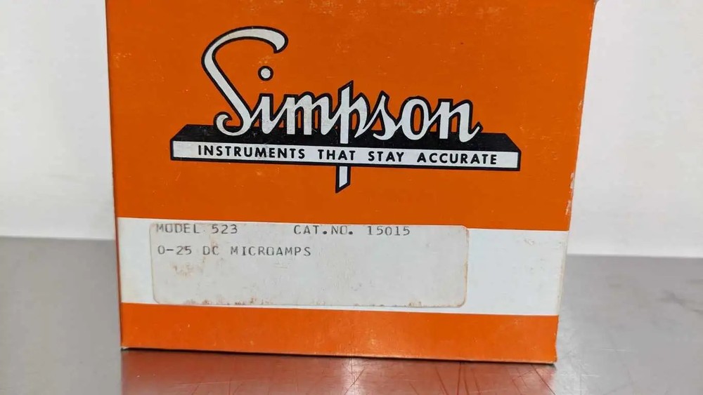 Simpson 523 Panel Meter 0-25 DC Microamps Cat No 15015
