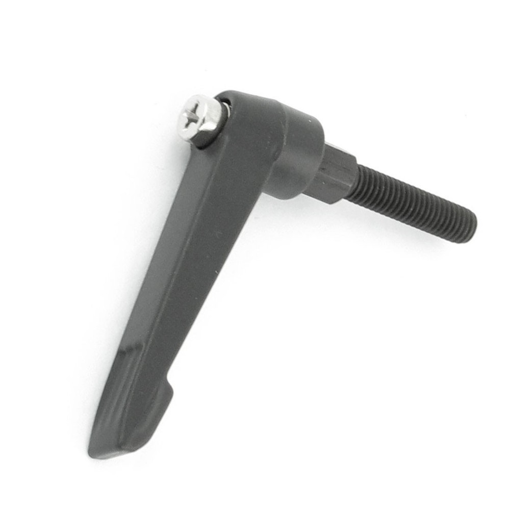 M6 x 25mm Thread Clamping Lever Black Metal Adjustable Handle