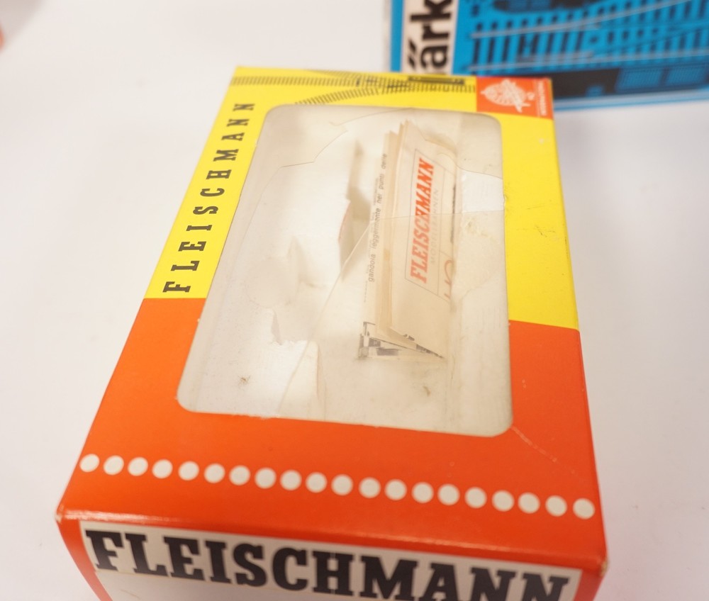 4 pcs Vintage Set H0 Model Railways Empty Boxes Lima Fleischmann Piko