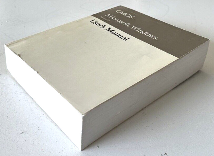 CMOS Microsoft Windows Version 3.1 User's Manual *EXCELLENT*